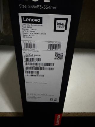 Portátil Gaming Lenovo Legion Pro 7 16IAX10H