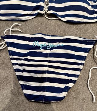 Bikini Pepe Jeans Rayas Azul y Blanco