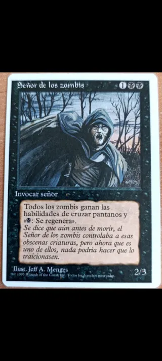 Carta Magic Señor de los Zombis cuarta edición