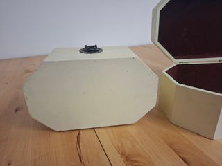 Pareja Cajas Joyero Madera Pintada Flores