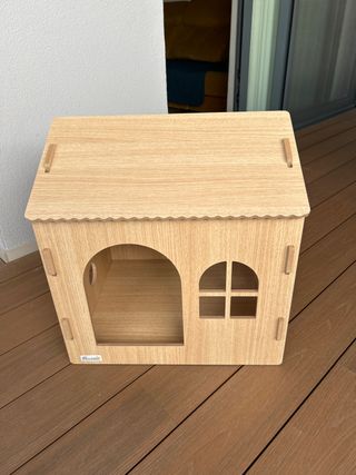 Caseta perro madera diseño casa medias 53 alto,