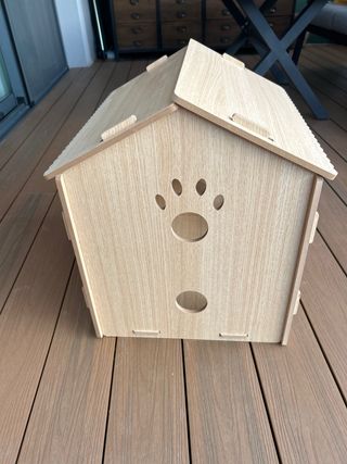 Caseta perro madera diseño casa medias 53 alto,