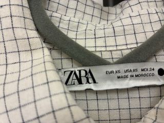 Camisa Zara cuadros lazo