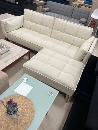 Sofá Cama Cherlong Polipiel Blanco