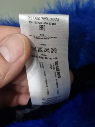 Borsa Armani in pelle nera con Bordi Blu