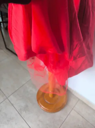 Vestido rojo strapless fiesta