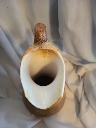 Vaso Roberto Rigon Ceramica Beige Marrone