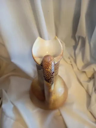 Vaso Roberto Rigon Ceramica Beige Marrone