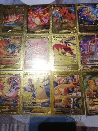 Cartas Pokémon Doradas Coleccionables