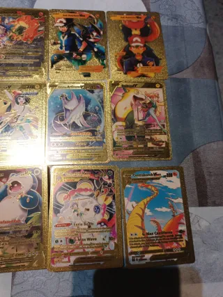 Cartas Pokémon Doradas Coleccionables