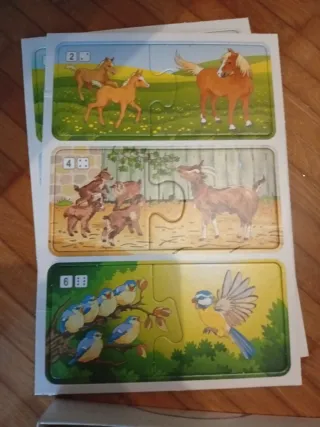 Puzzle infantil números y animales 3-7 años