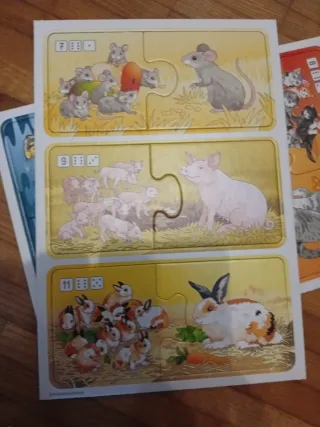 Puzzle infantil números y animales 3-7 años