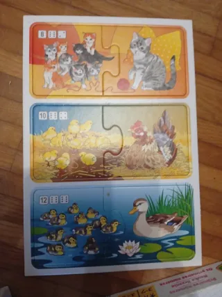 Puzzle infantil números y animales 3-7 años