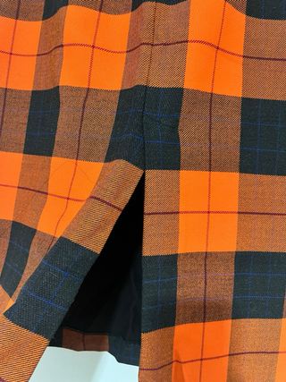 Falda Zara Midi Tubo Cuadros