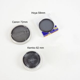 Kit 3 Filtros Polarizadores 58, 62, 72mm
