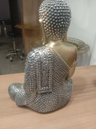 Buda Decorativo Dorado y Plateado