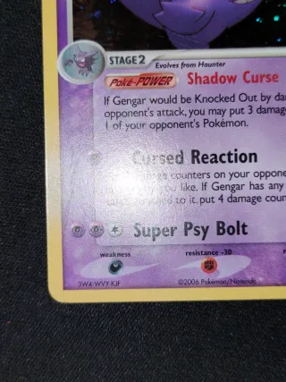 Pokemon Card Gengar 5 Holo Vintage Eng Nm