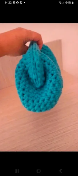 Clutch turchese fatto a mano bellissimo filato