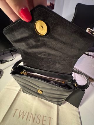 Borsa Twinset nera trapuntata