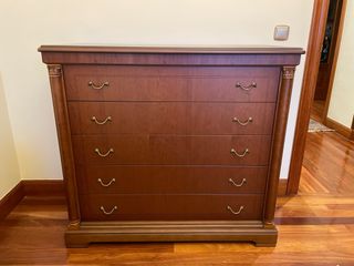 Dormitorio completo madera oscura