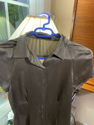 Blusa seda Carolina Herrera marrón