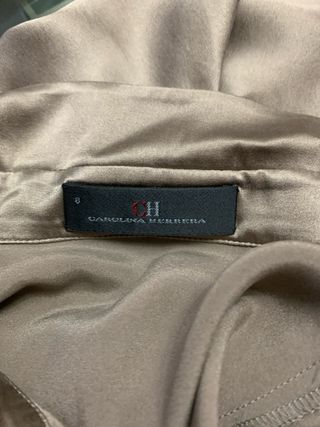 Blusa seda Carolina Herrera marrón