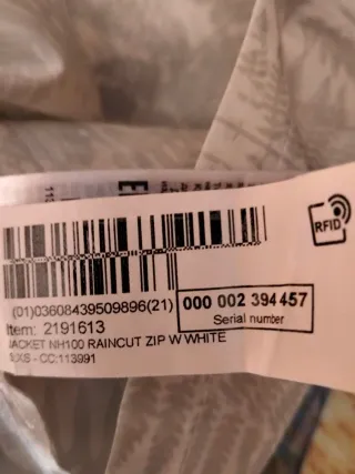 Chubasquero Quechua Talla XS