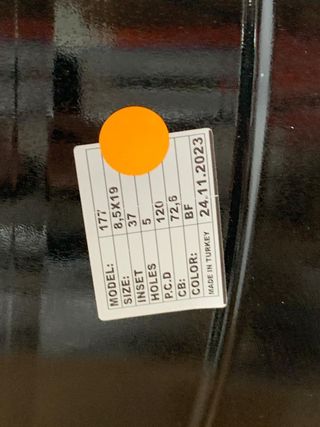 LIQUIDACION!! 8.5X19 5X120 ET37 BUJE 72.6 BF