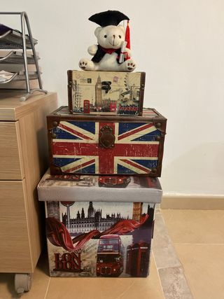 Set di 3 bauli decorativi