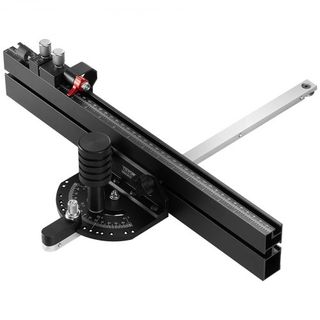 Medidor de Inglete de Precisión, Ranura Estándar 19 x 9.5 mm, Medidor de Inglete de Aleación de Aluminio para Sierra de Mesa con Rejilla de 45.7 cm 15 Paradas de Ángulo Ajustables, Plunger Cargado...