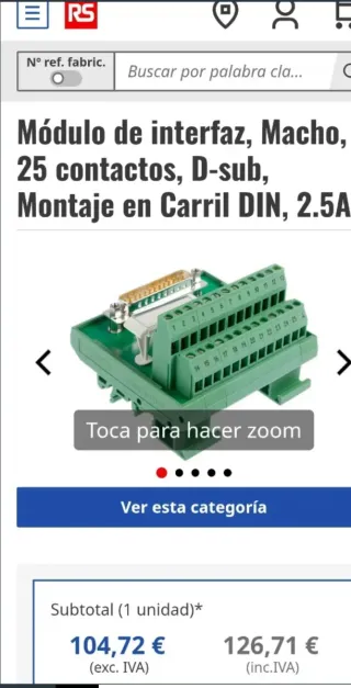Conector DB25 a Bornera