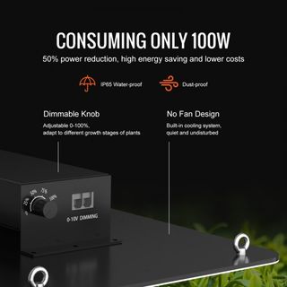 Luz de Cultivo LED, 200W Espectro Completo Regulable, Lámpara de Cultivo de Alta Producción con Diodos Samsung 2B1B para Plantas de Interior, Plántulas, Crecimiento y Floración en Invernadero, Con...