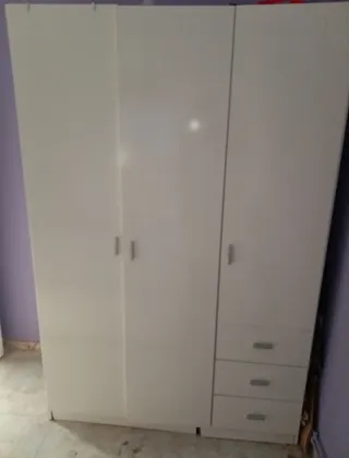 Armario ropero madera blanco