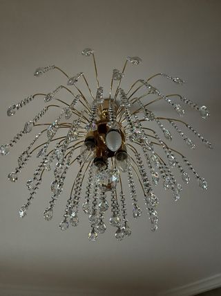 Lámpara araña lágrimas cristal