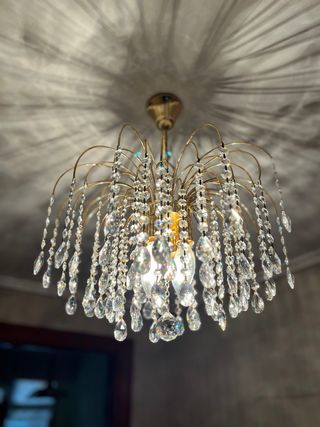 Lámpara araña lágrimas cristal