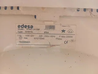 Lavadora Edesa (fallo)