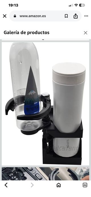 Portavasos giratorio para bebidas, consola central