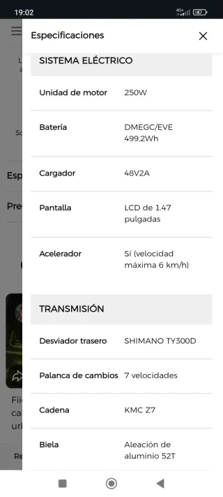 Bicicleta Eléctrica Urbana Fiido