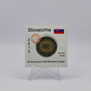 2 Euro Slovacchia 2015 Bandiera Europea FDC