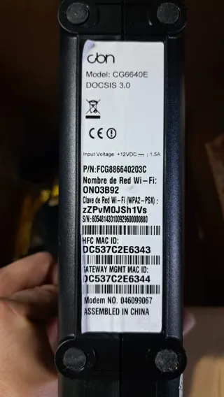 Router CBN Compal CG6640E (Vodafone)