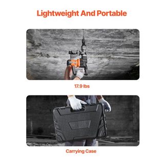 Martillo Demoledor de Concreto 1400W Martillo Eléctrico 2 Puntas de Cincel