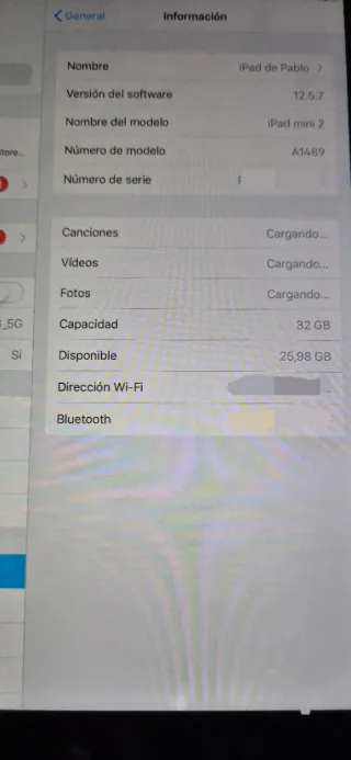 iPad Mini 2 32GB WiFi + Funda Negra