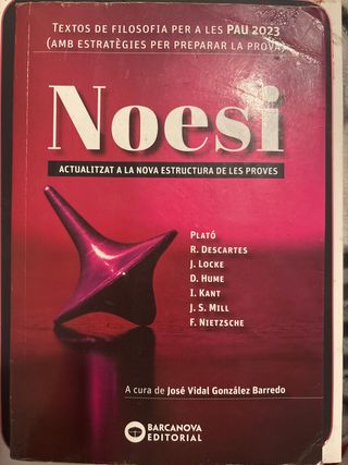 Libro Noesi Textos de filosofia per a les PAU 2023