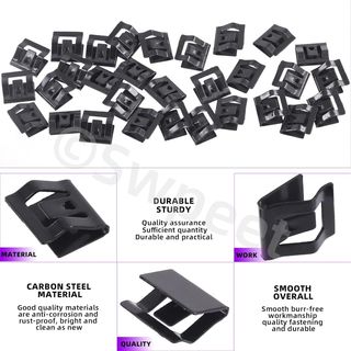 Swpeet Clip de metal en U para coche (14,1 mm)