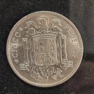 Lote 2 Monedas España 5 pesetas 1949 *50