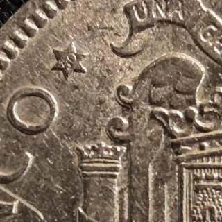 Lote 2 Monedas España 5 pesetas 1949 *50