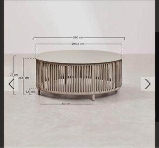 Mesa Sklum Beige/Blanca Metal/Plástico