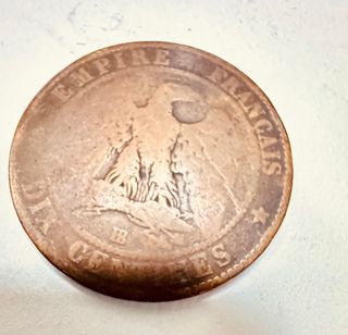 Moneda Antigua Napoleón III Emperador 1855