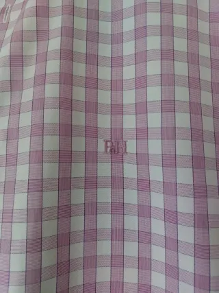 Camisa cuadros Pedro del Hierro rosa y blanca