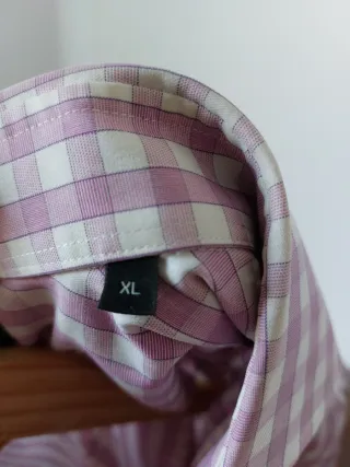 Camisa cuadros Pedro del Hierro rosa y blanca